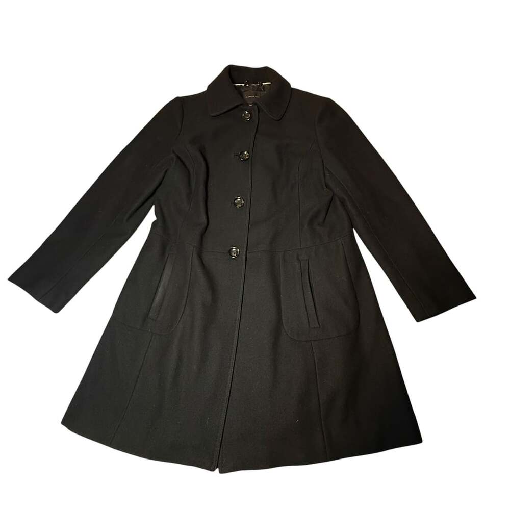 Banana Republic Italian Wool Blend Coat Black Untagged Medium